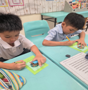 Students making card3